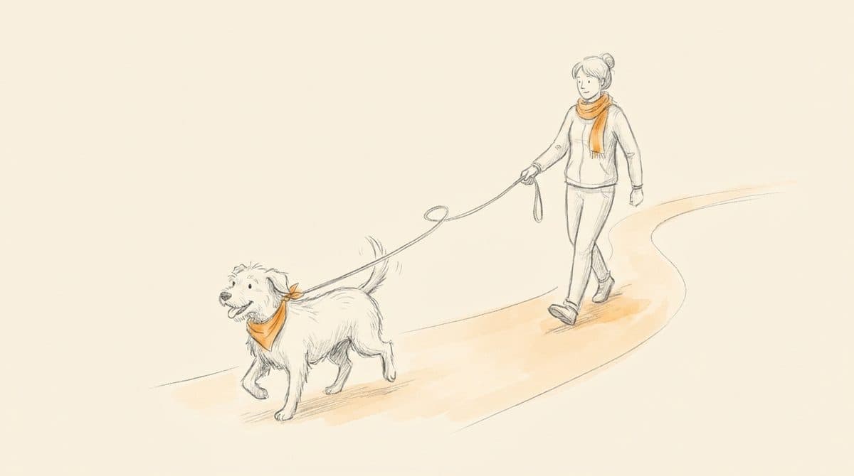 Mobiles 1:1-Hundetraining an lockerer Leine am Y-Geschirr — Einzeltraining der Hundeschule Willenskraft in Stockerau, Korneuburg & Wien